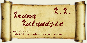 Kruna Kulundžić vizit kartica